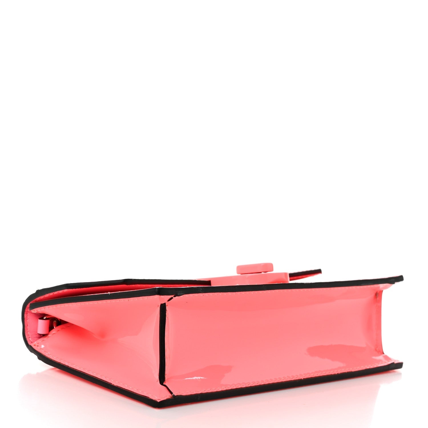 Patent Calfskin Small Elisa Baguette Pink