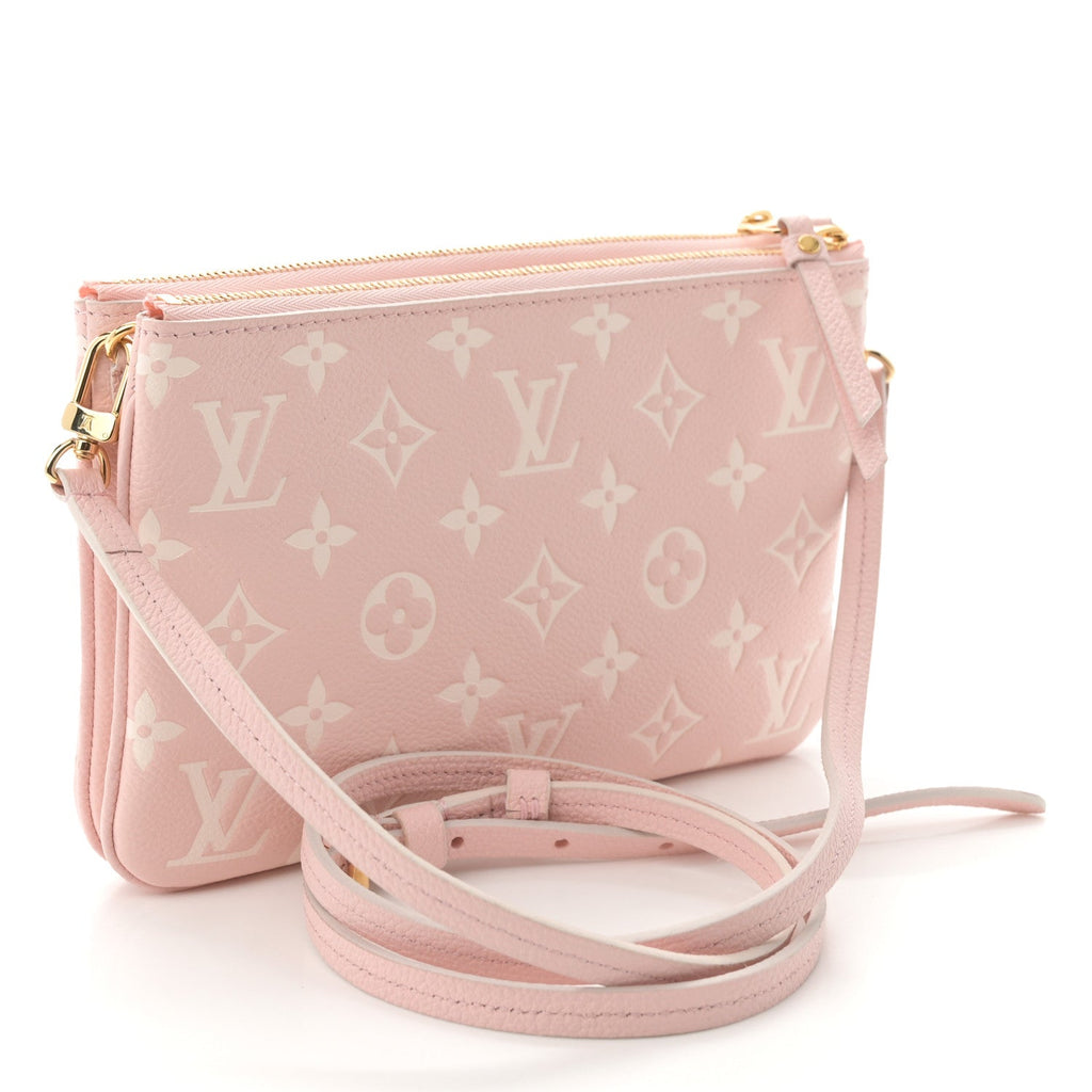 Empreinte Monogram Double Zip Pochette Rose