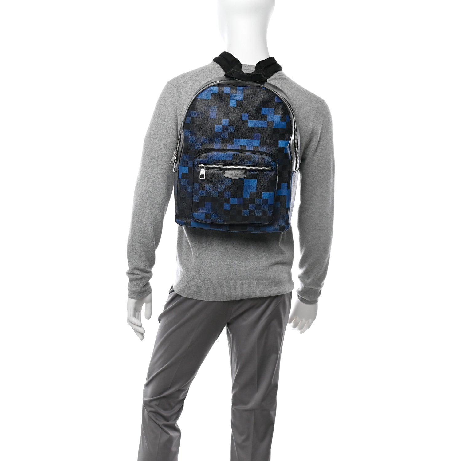 Damier Graphite Pixel Josh Backpack Blue