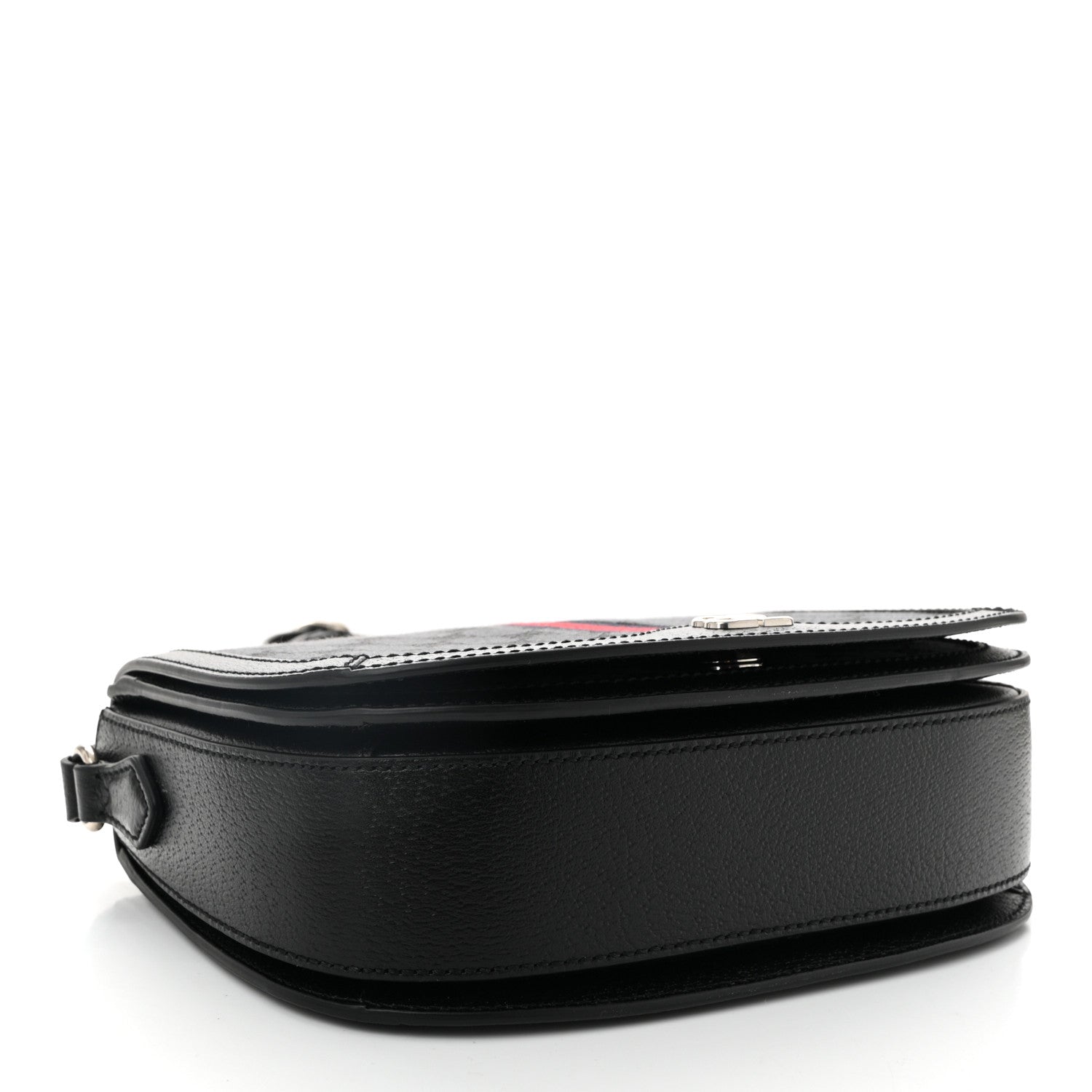 X BALENCIAGA BB Supreme Monogram Web Ophidia Shoulder Bag Black