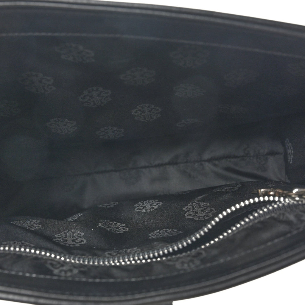 Grained Calfskin Cross Clutch Black