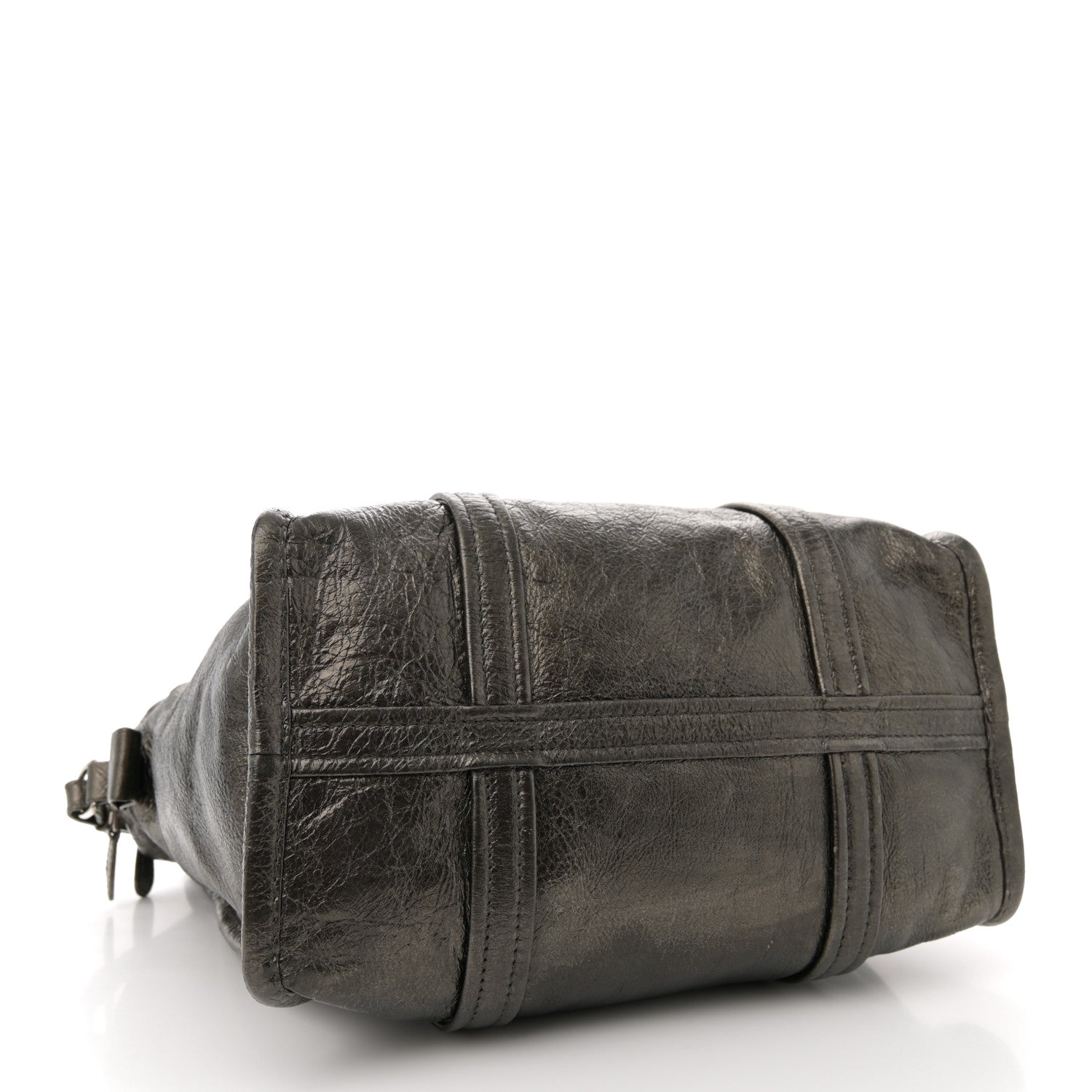 Agneau Small Bazar Shopper Tote Gris Pyrite