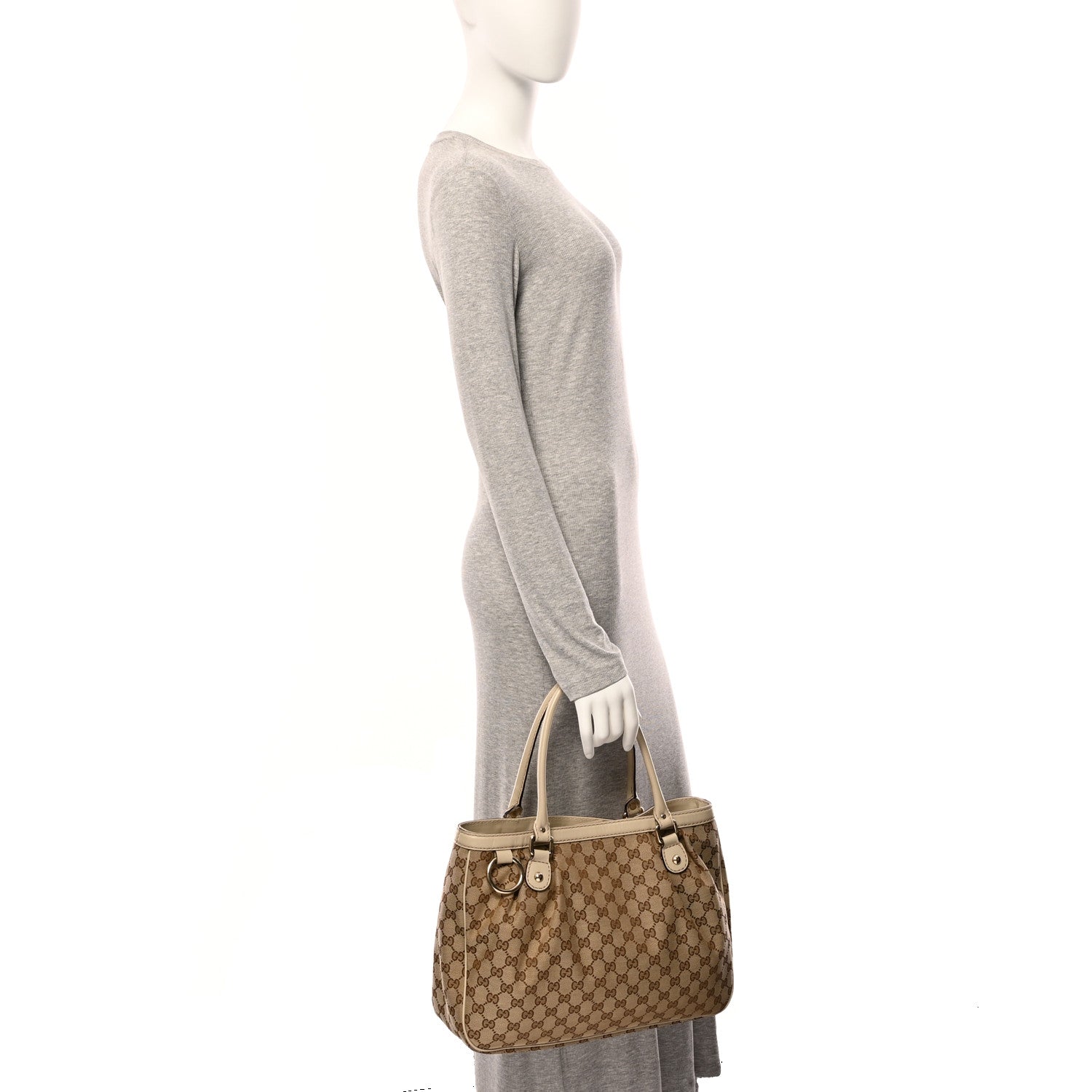 Monogram Medium Sukey Top Handle Tote Off White