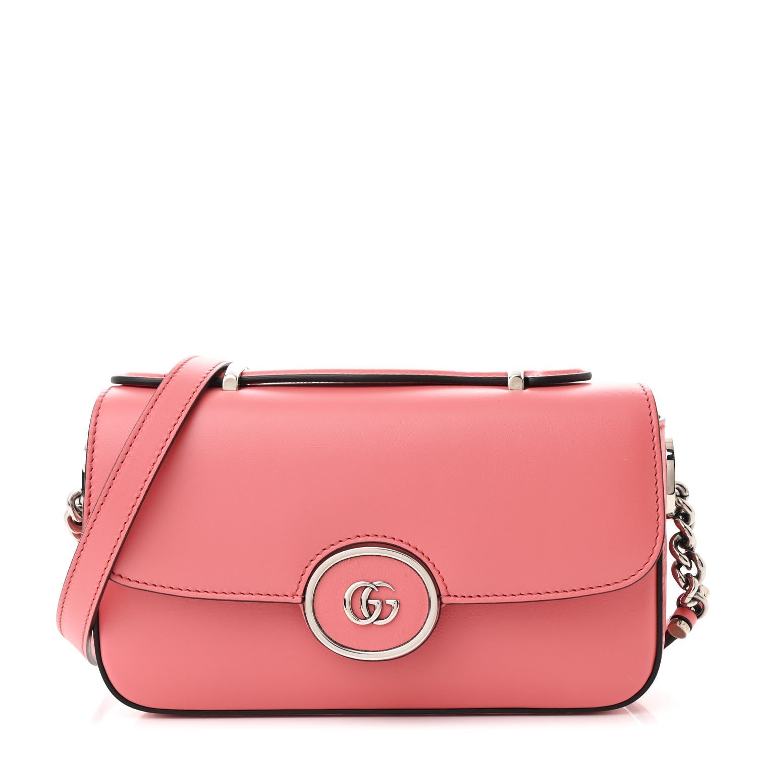 Senna Calfskin Petite GG Top Handle Shoulder Bag Pink