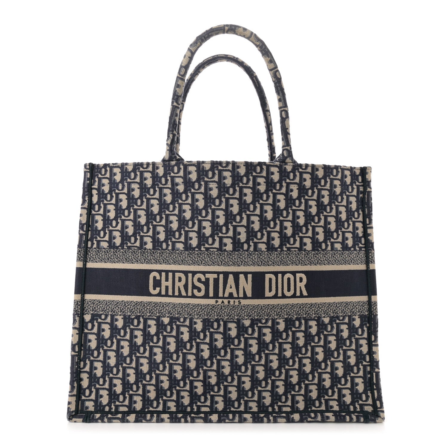 Oblique Large Book Tote Blue Multicolor