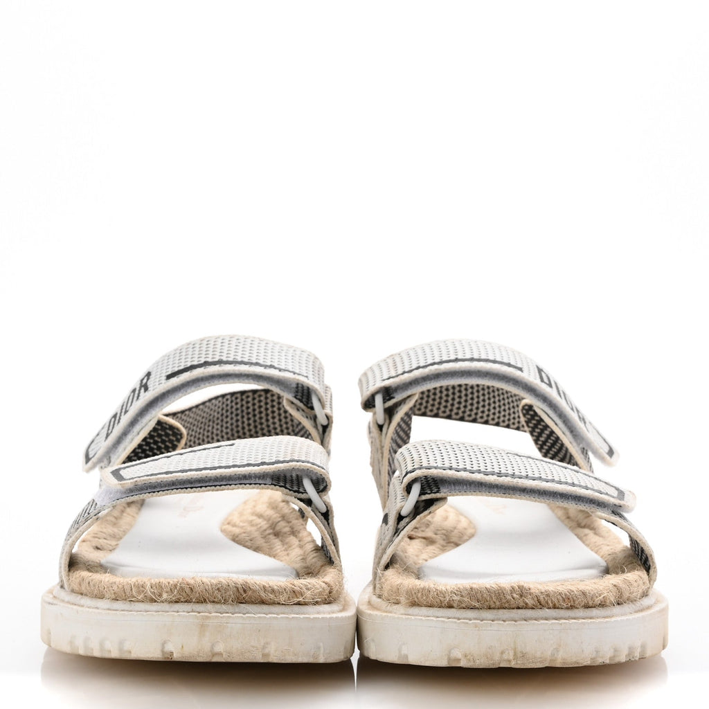 Technical Knit Jute Dioract 10mm Sandals 39.5 White Black