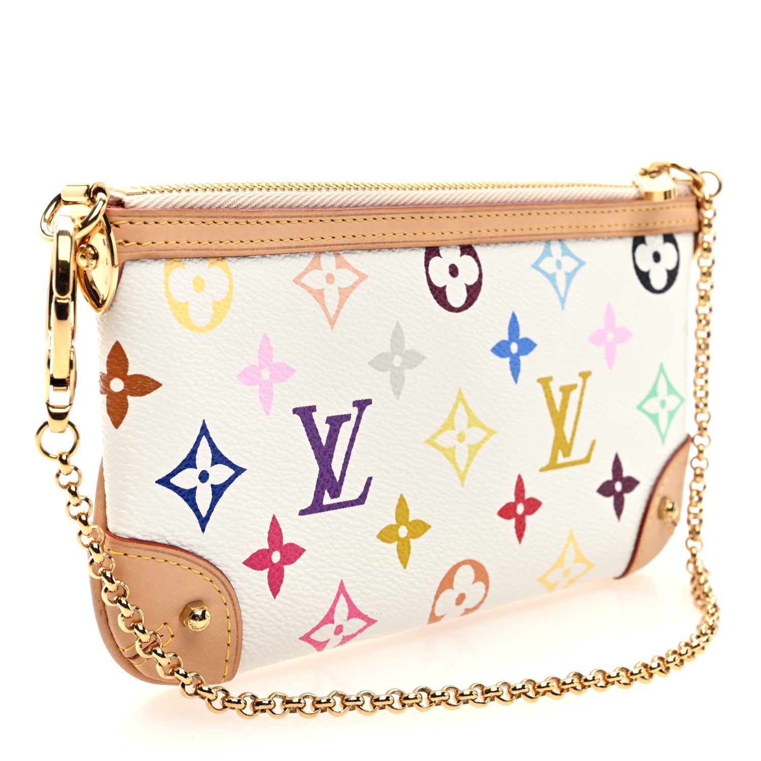 Monogram Multicolor Pochette Milla MM White