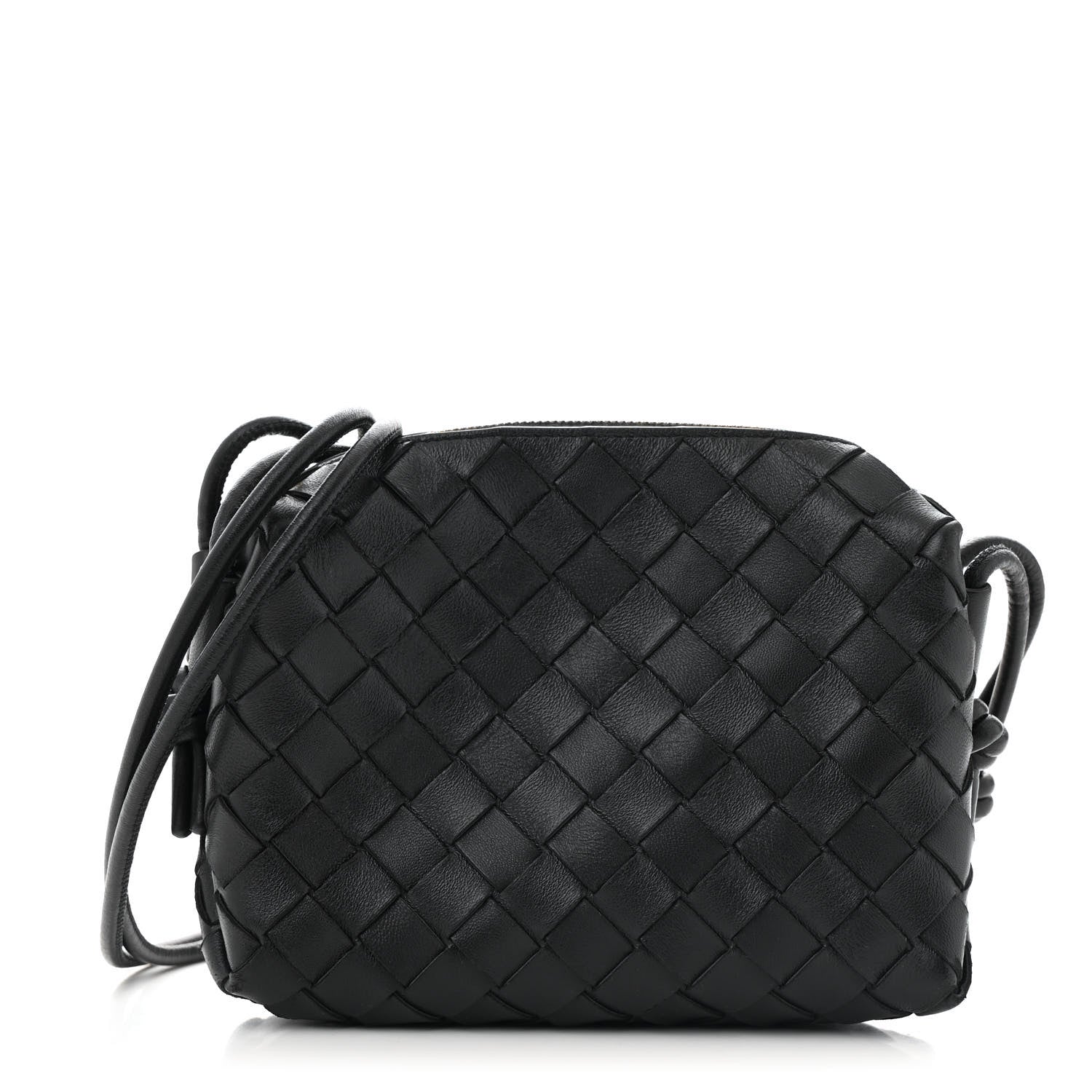 Nappa Intrecciato Mini Loop Camera Bag Black