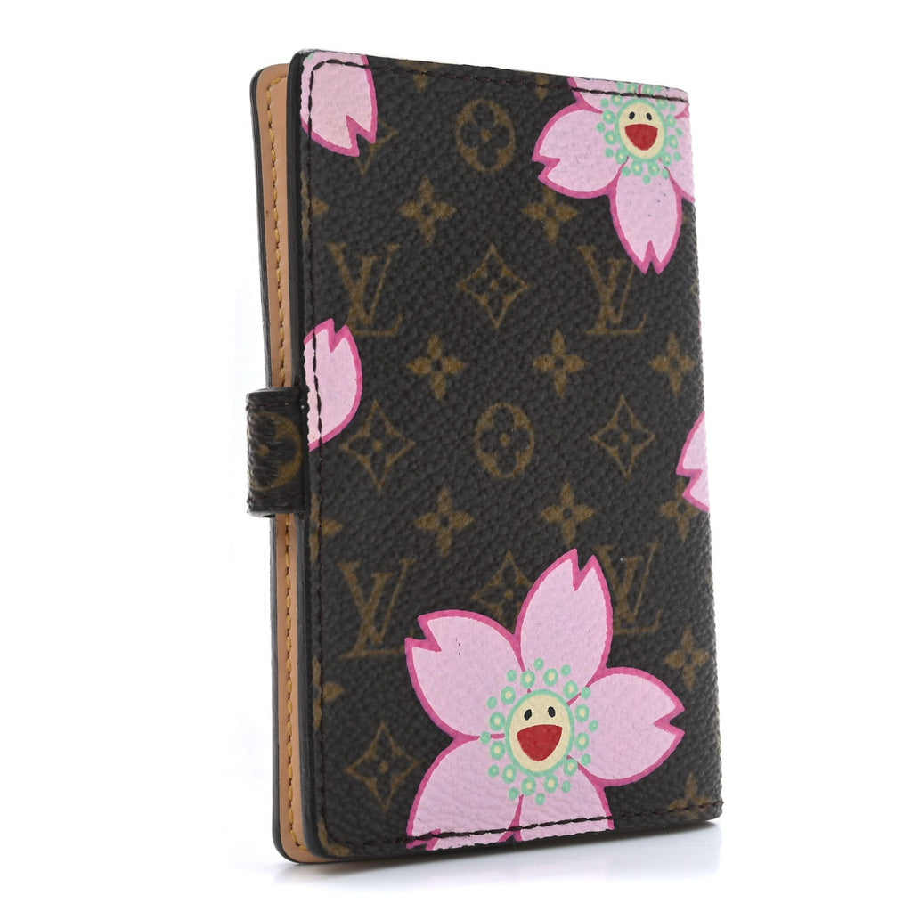 Monogram Cherry Blossom Carnet de Bal Mini Agenda Cover Brown