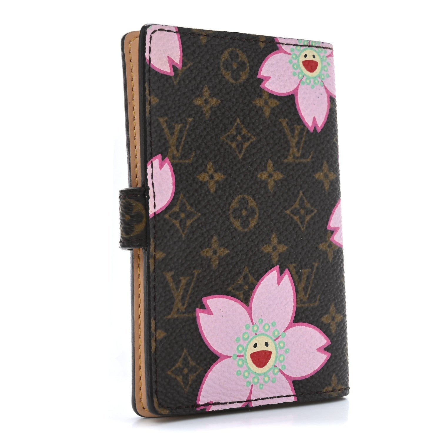 Monogram Cherry Blossom Carnet de Bal Mini Agenda Cover Brown