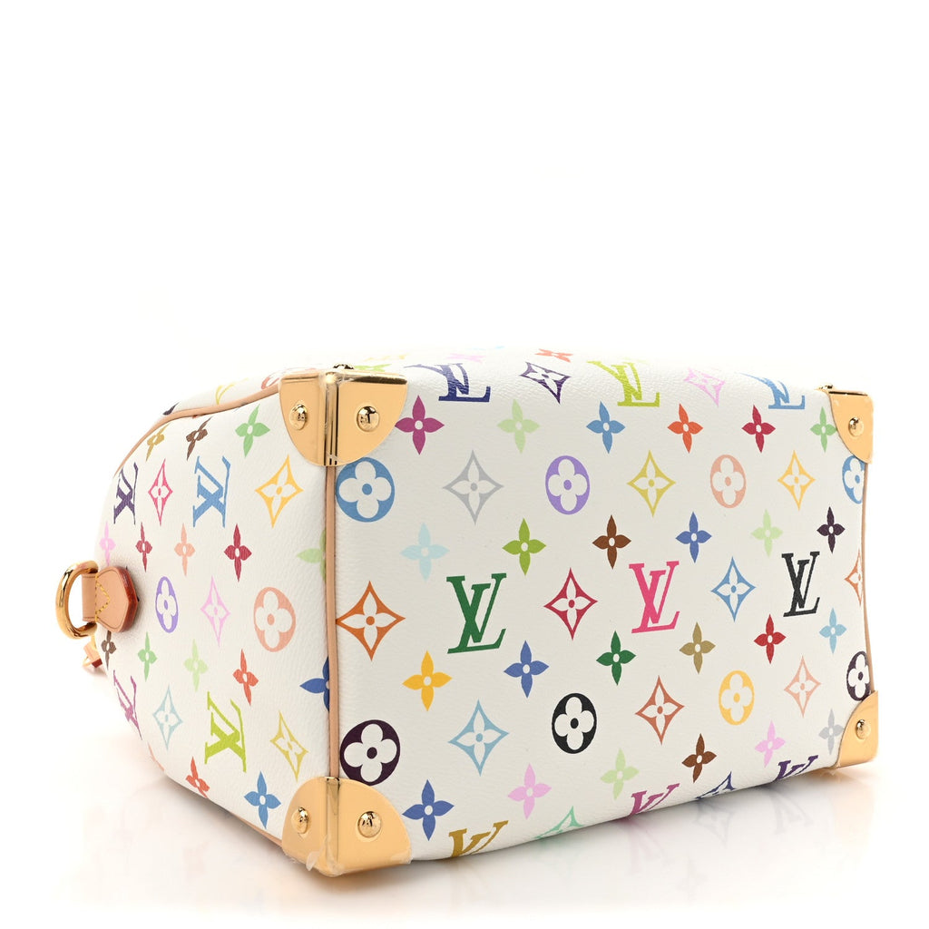 LV X TM Monogram Multicolor Speedy Bandouliere 25 White