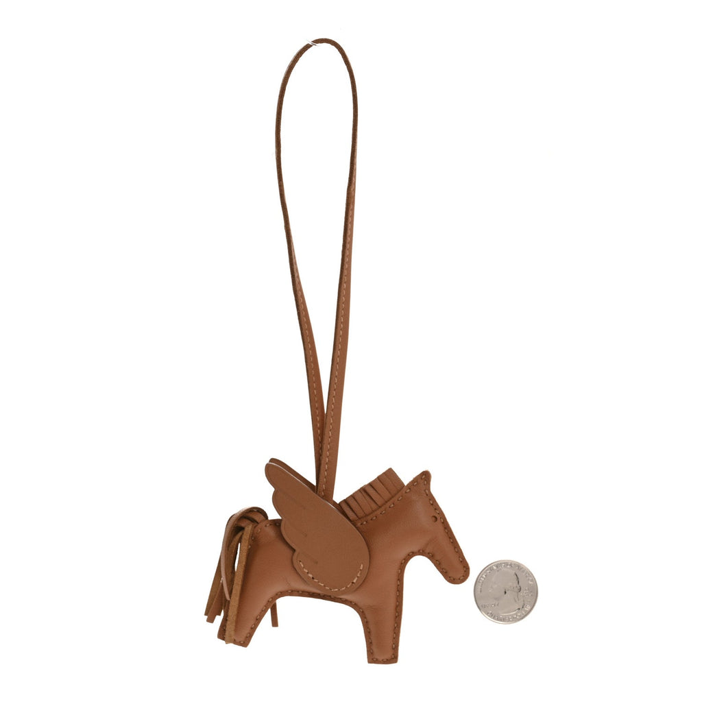 Milo Lambskin Swift Grigri Rodeo Pegase Horse Bag Charm PM Gold