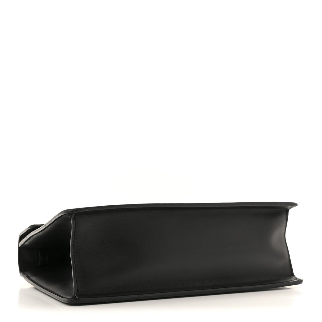 Calfskin Snakeskin Small Lilith Top Handle Bag Black