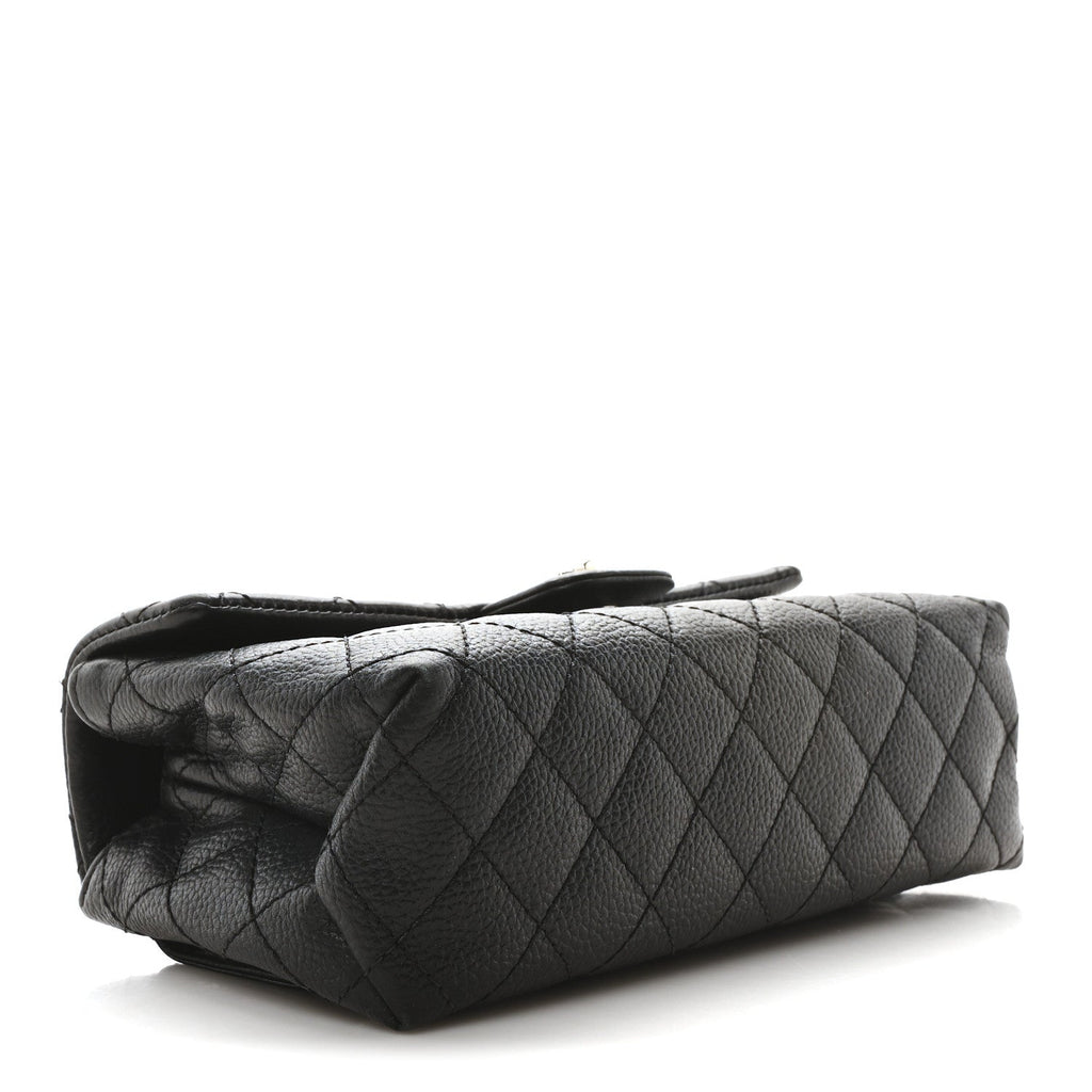 Grained Calfskin Quilted 2.55 Reissue Flap Belt Bag Clutch Black