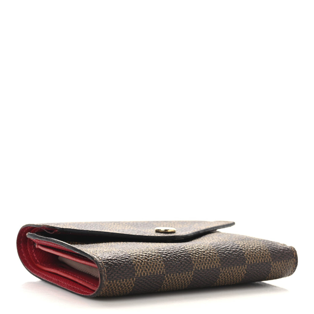 Damier Ebene Victorine Wallet Cherry