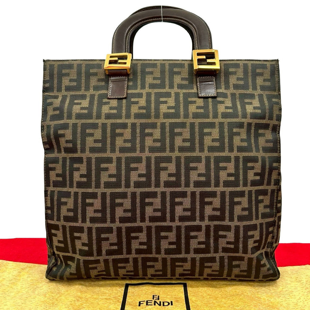 Fendi Zucca Canvas Handbag