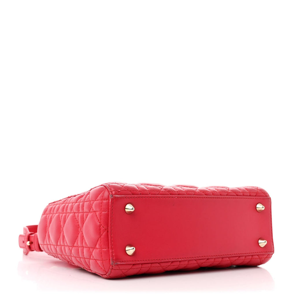 Lambskin Cannage Small My ABCDior Lady Dior Fraise