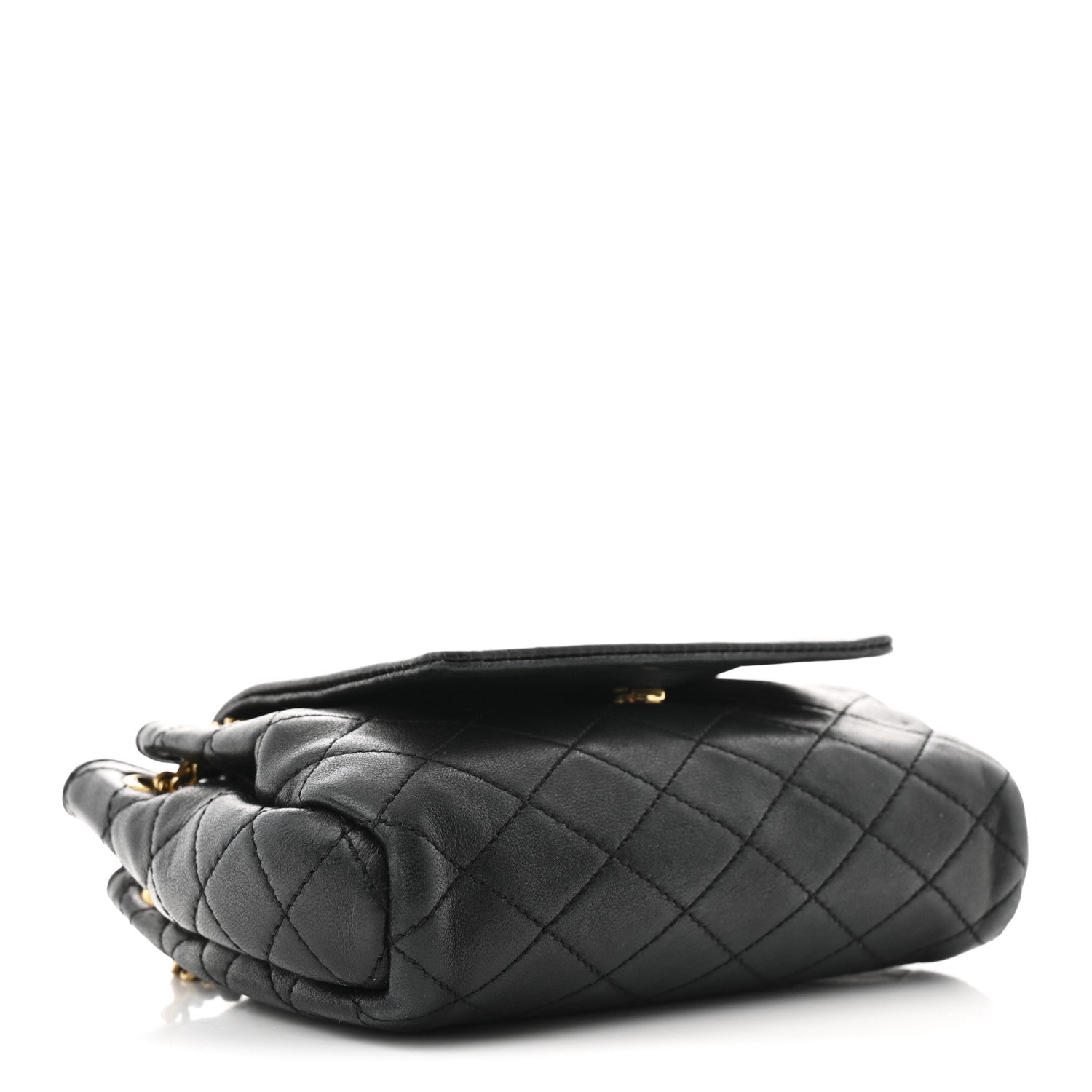 Lambskin Quilted Monogram Mini Nolita Black