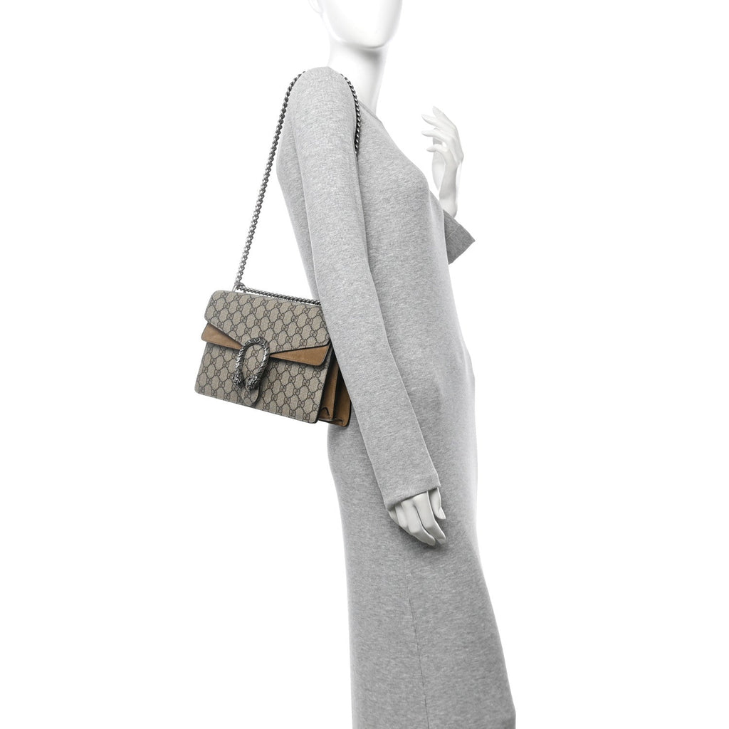 GG Supreme Monogram Small Dionysus Shoulder Bag Taupe
