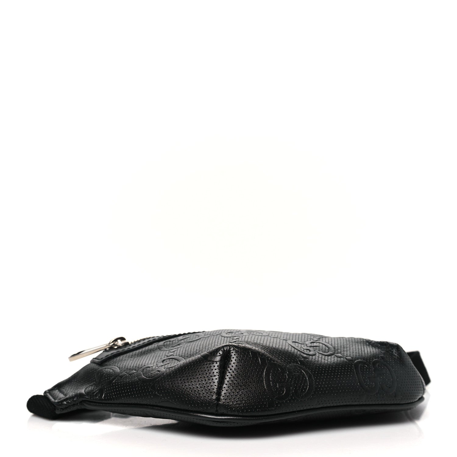 Calfskin GG Tennis Embossed Belt Bag Black