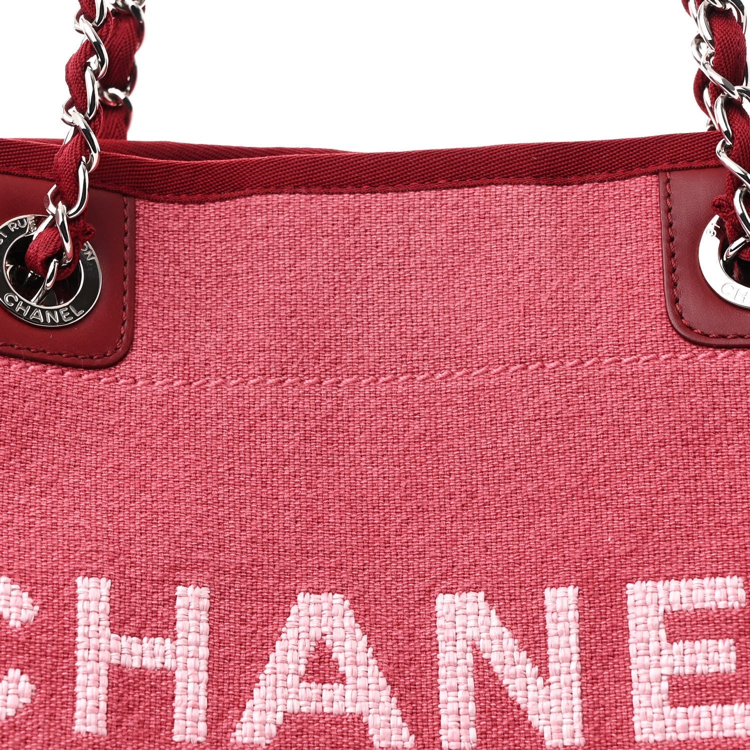 Canvas Small Deauville Tote Red