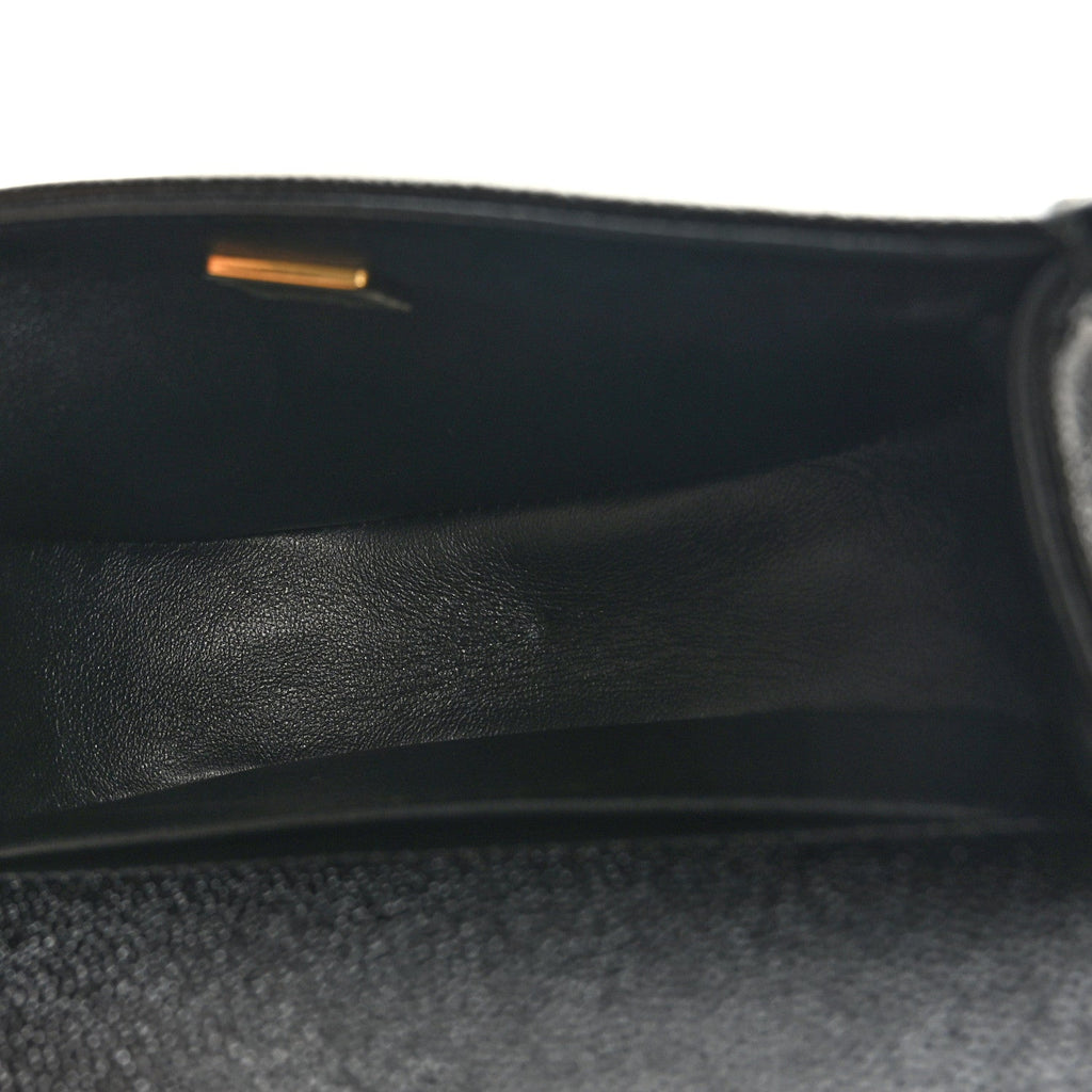 Caviar Quilted Small Boy Messenger Bag Black