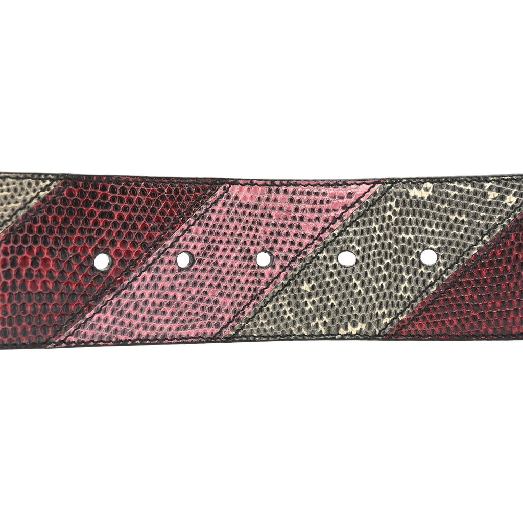 Snakeskin Fur Belt 80 32 Cherry Bego