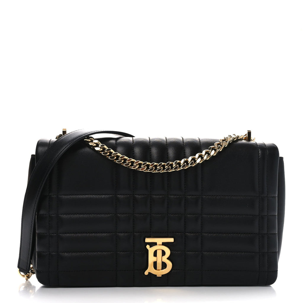 Lambskin Quilted Medium Lola Bag Black