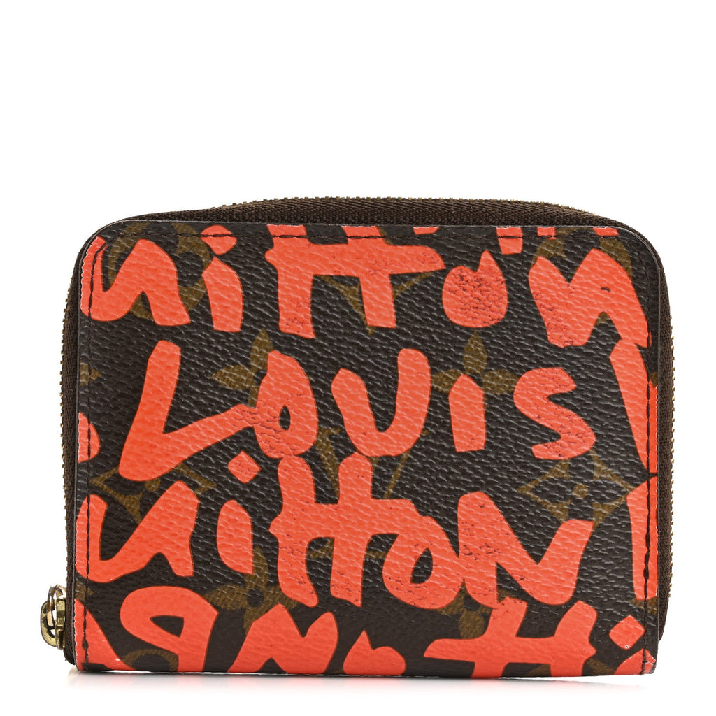 Monogram Graffiti Zippy Coin Purse Orange