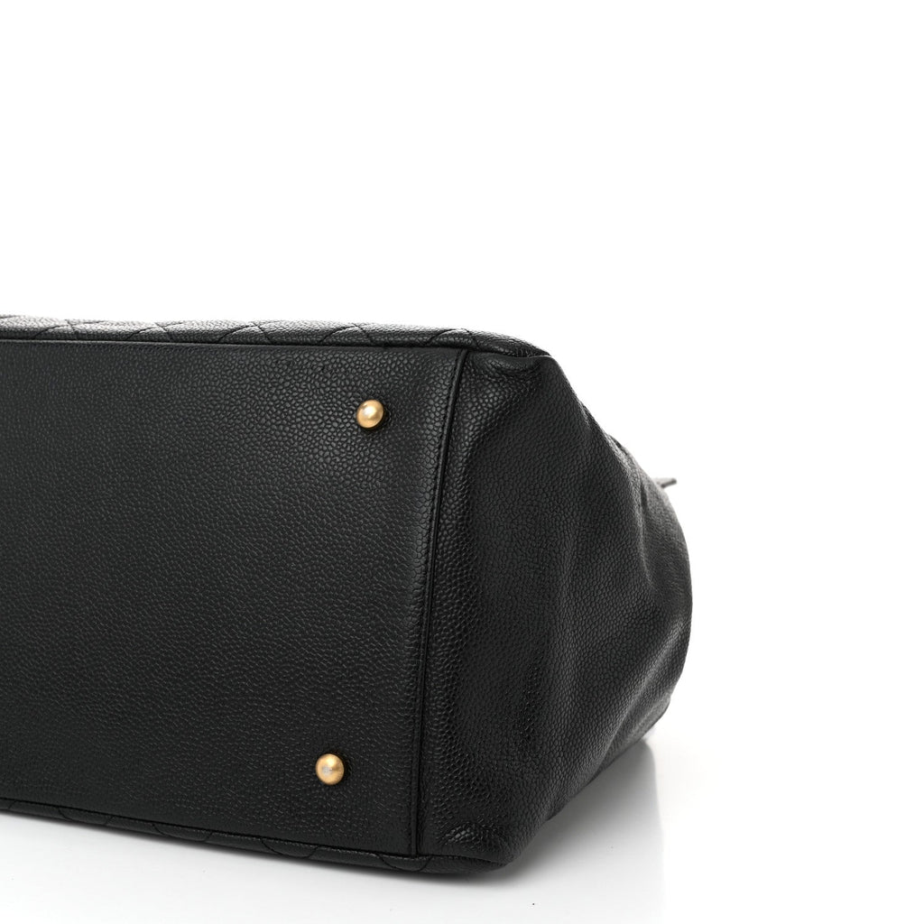 Caviar Quilted Grand Timeless Tote GTT Black