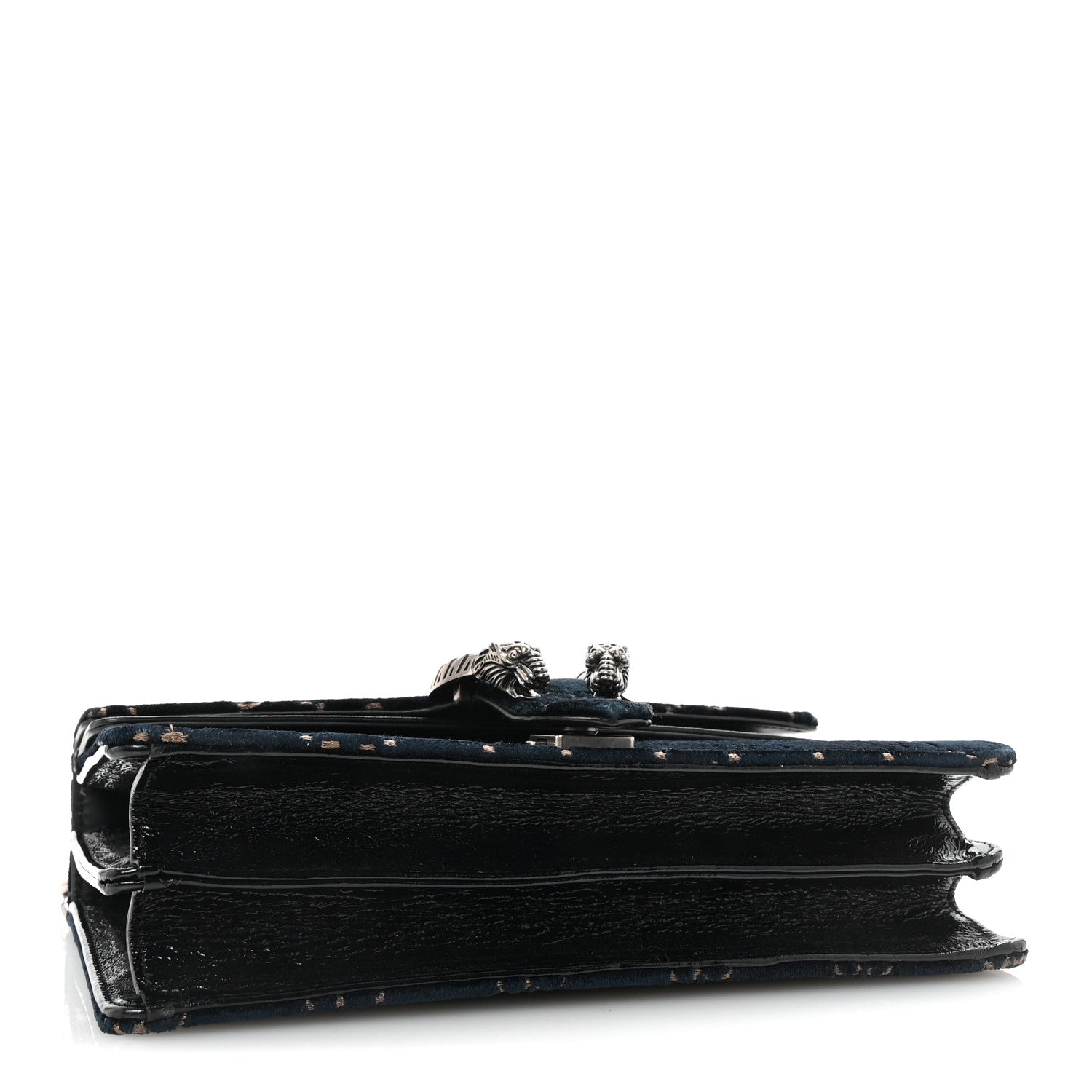 Velvet Skipper GG Monogram Small Dionysus Shoulder Bag Blue Beige Black