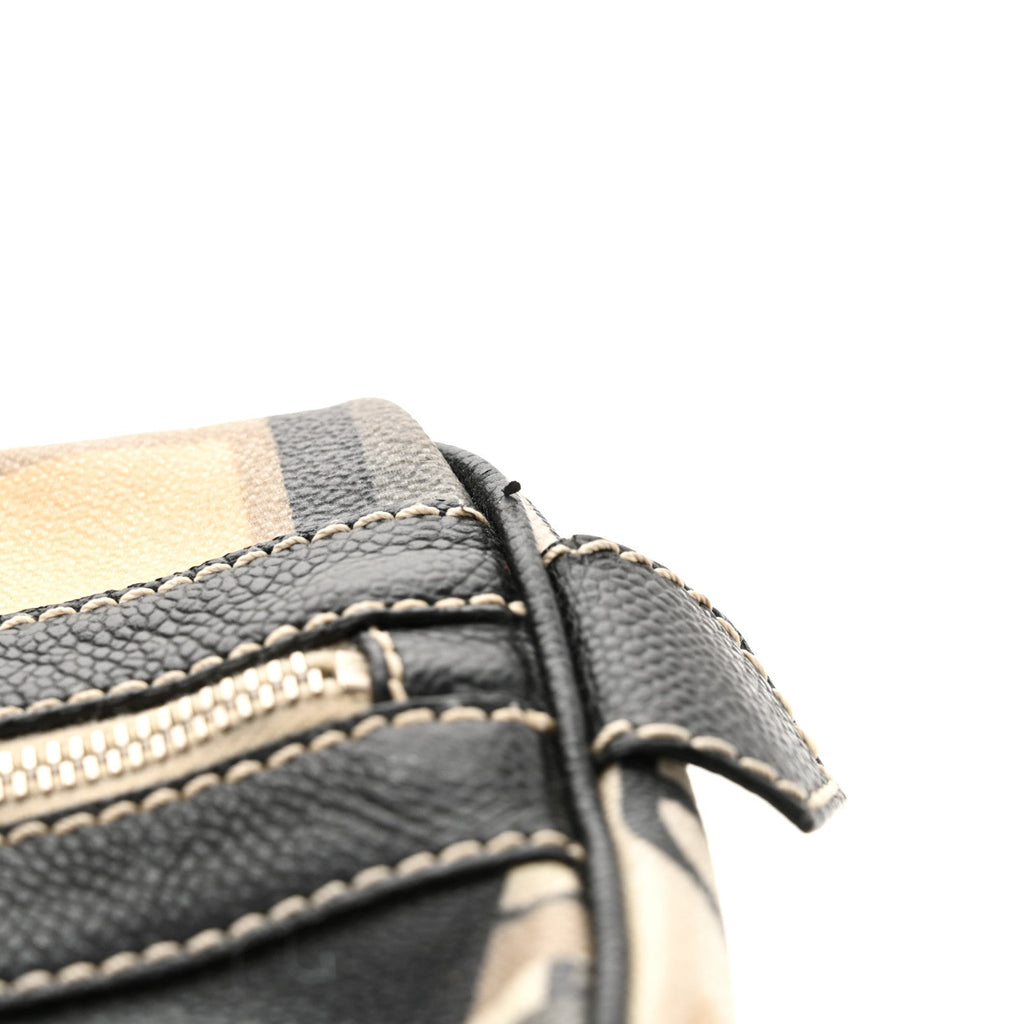 Coated Canvas Le Train Boston Bag Black