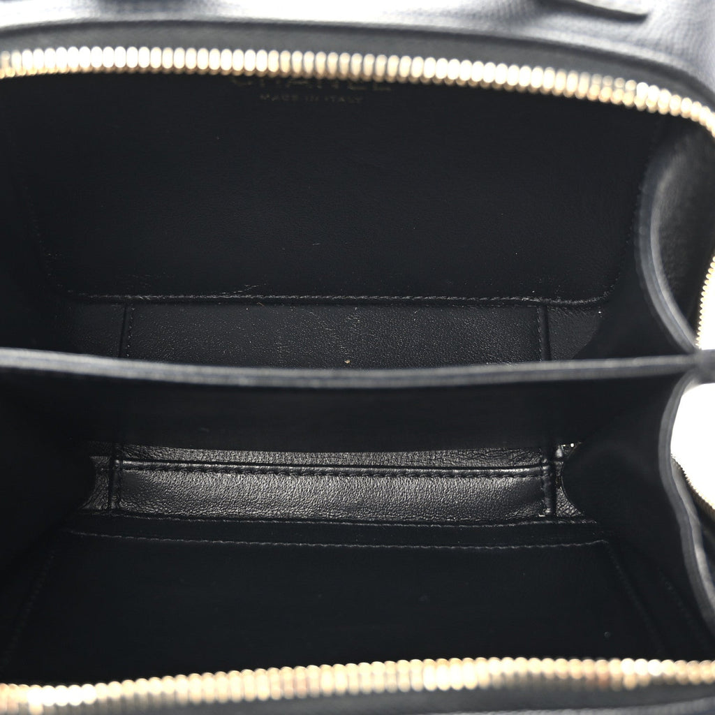 Caviar Quilted Small CC Filigree Vanity Case Black