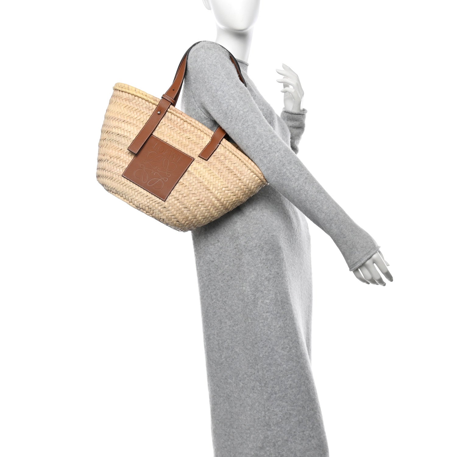 Raffia Basket Tote Bag Natural Tan