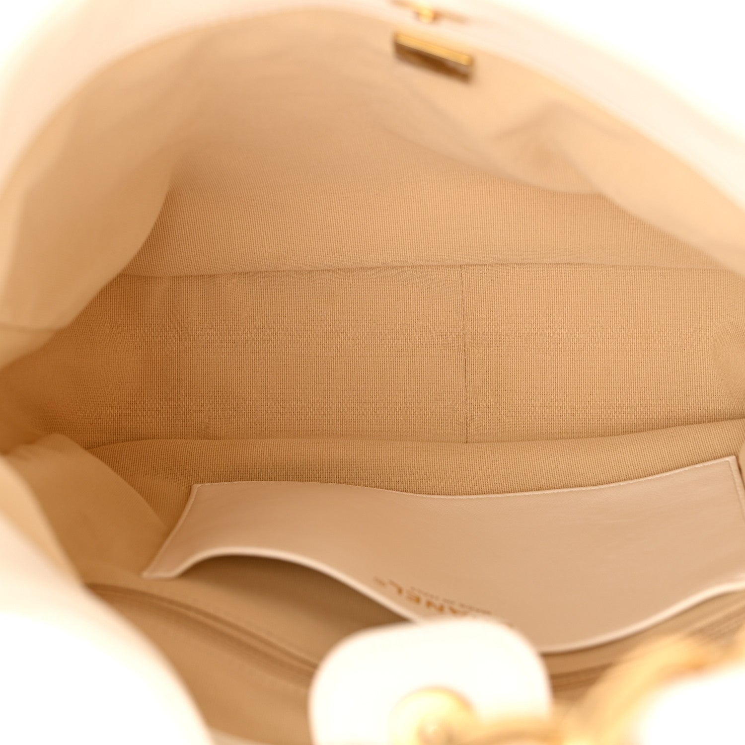 Lambskin Quilted Large CC Funky Town Hobo White