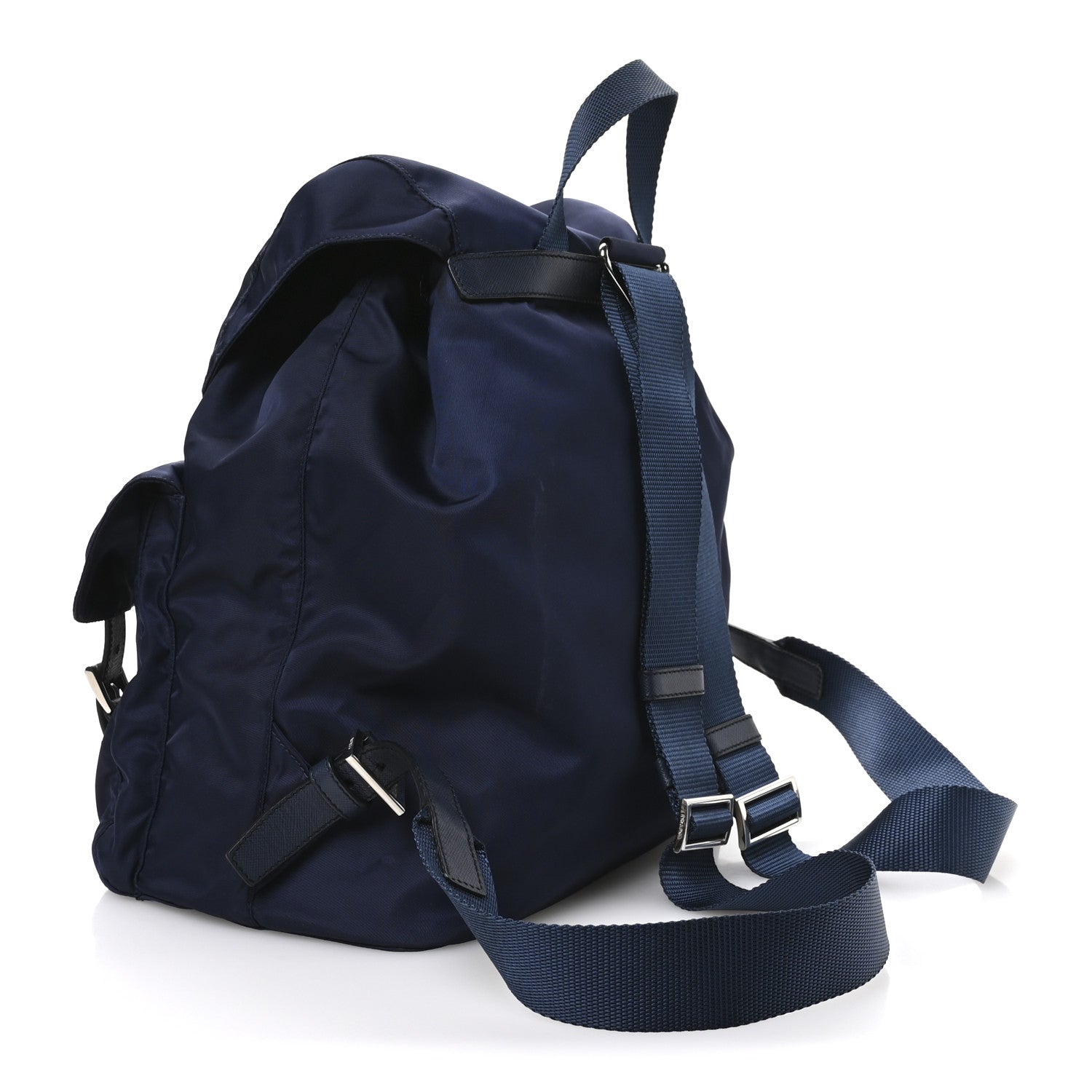 Tessuto Nylon Saffiano Vela Medium Backpack Baltico