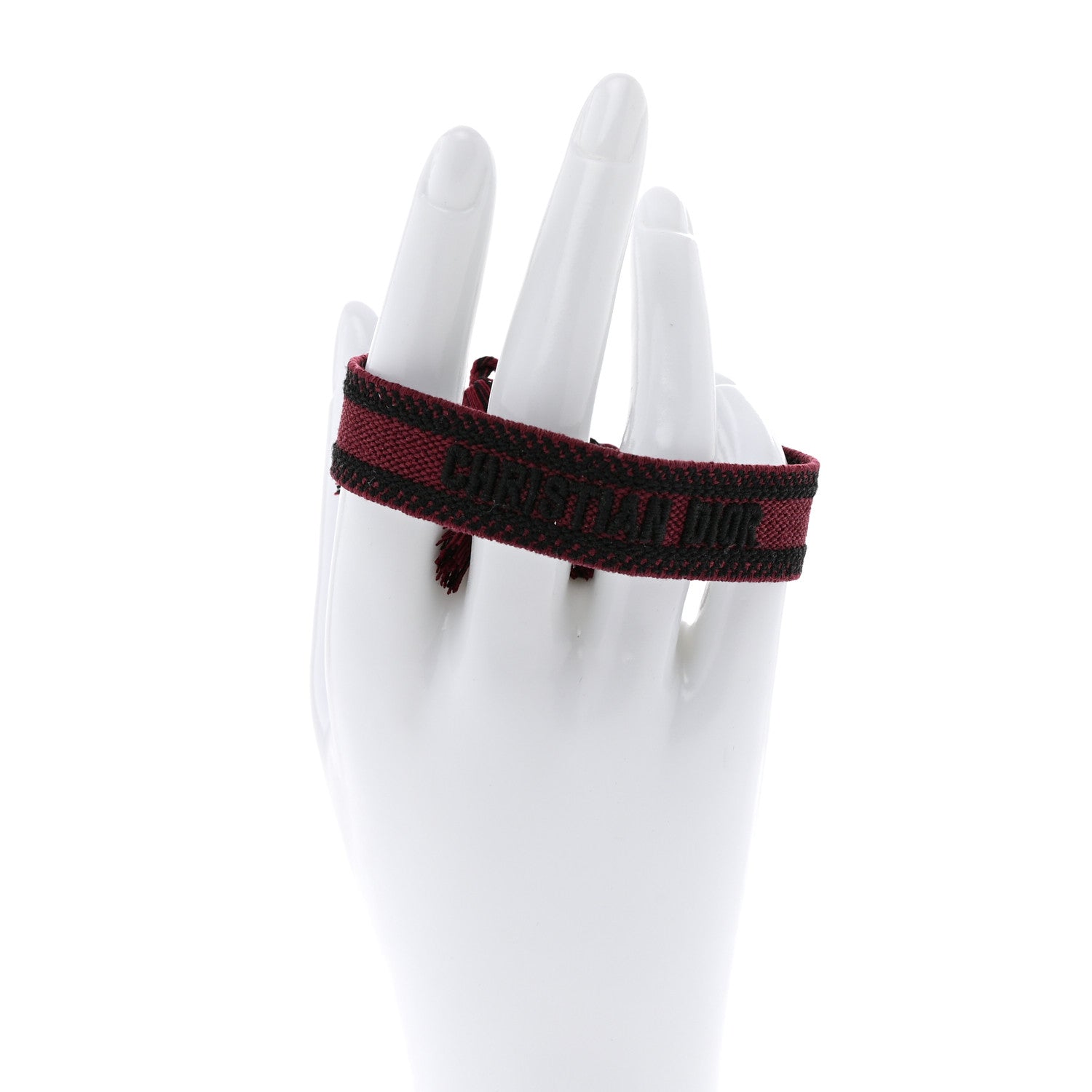 Woven Cotton Friendship Bracelet Burgundy