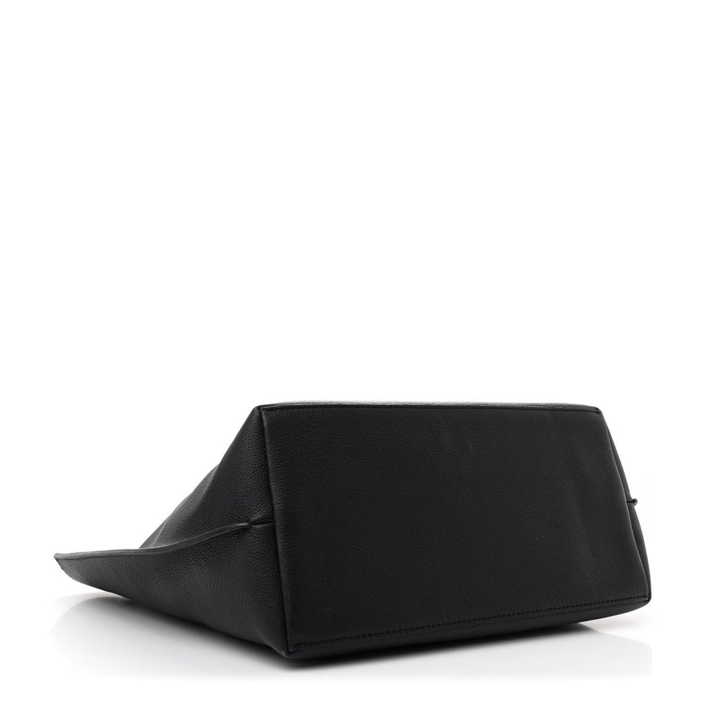 Calfskin Lockme Go Tote Black