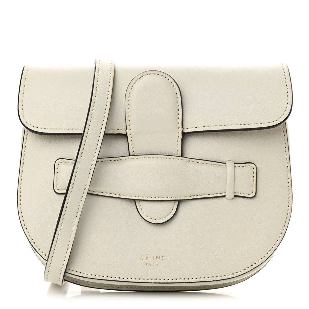 Smooth Calfskin Mini Symmetrical Bag White