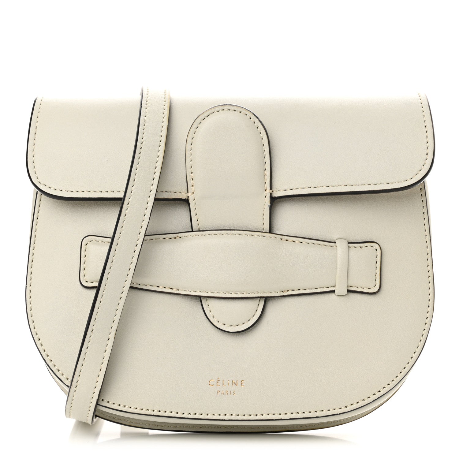 Smooth Calfskin Mini Symmetrical Bag White