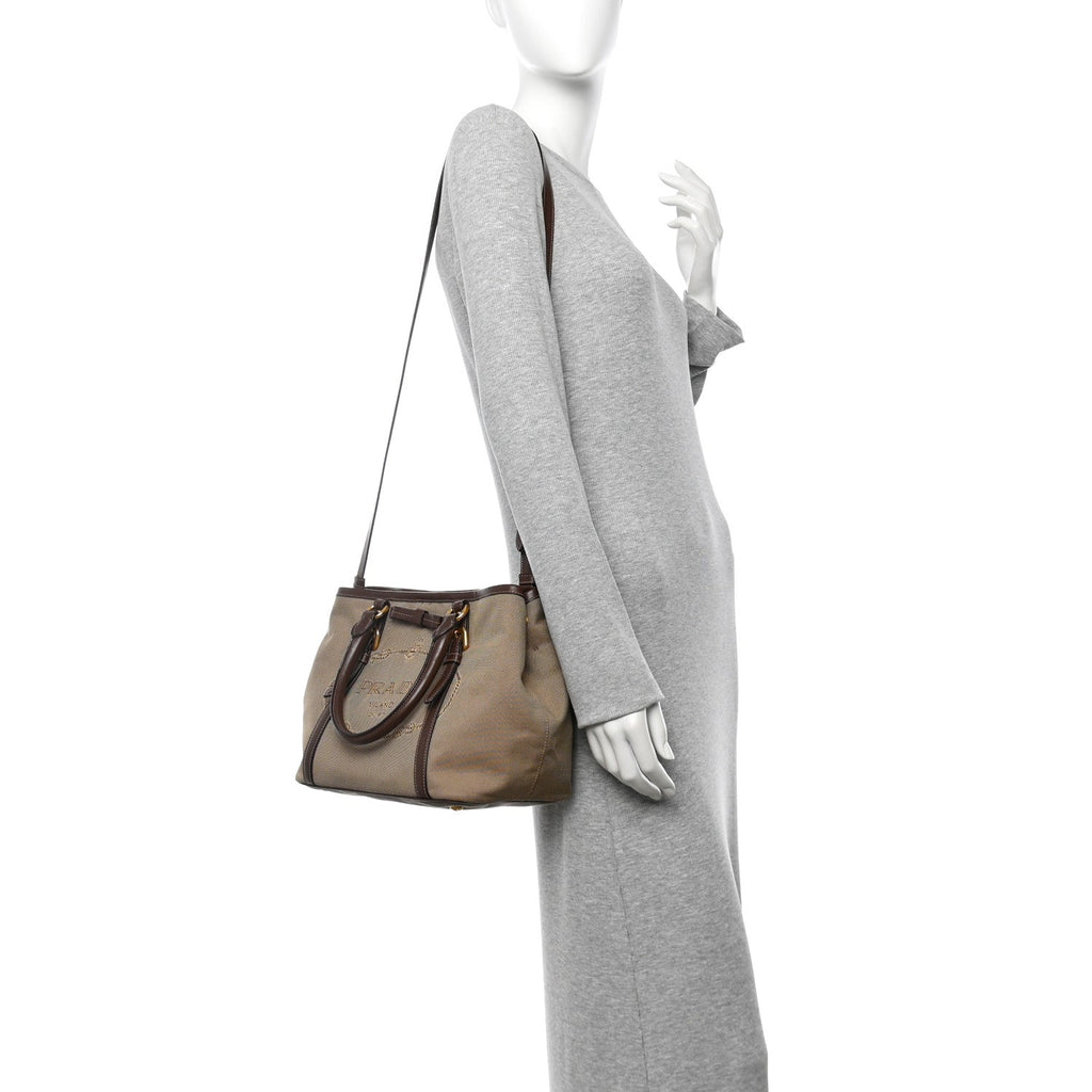 Jacquard Logo Tote Corda Bruciato