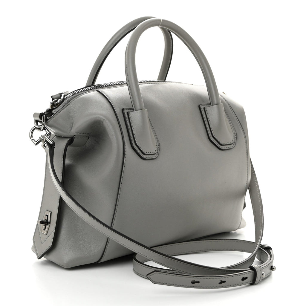 Calfskin Small Soft Antigona Pearl Grey