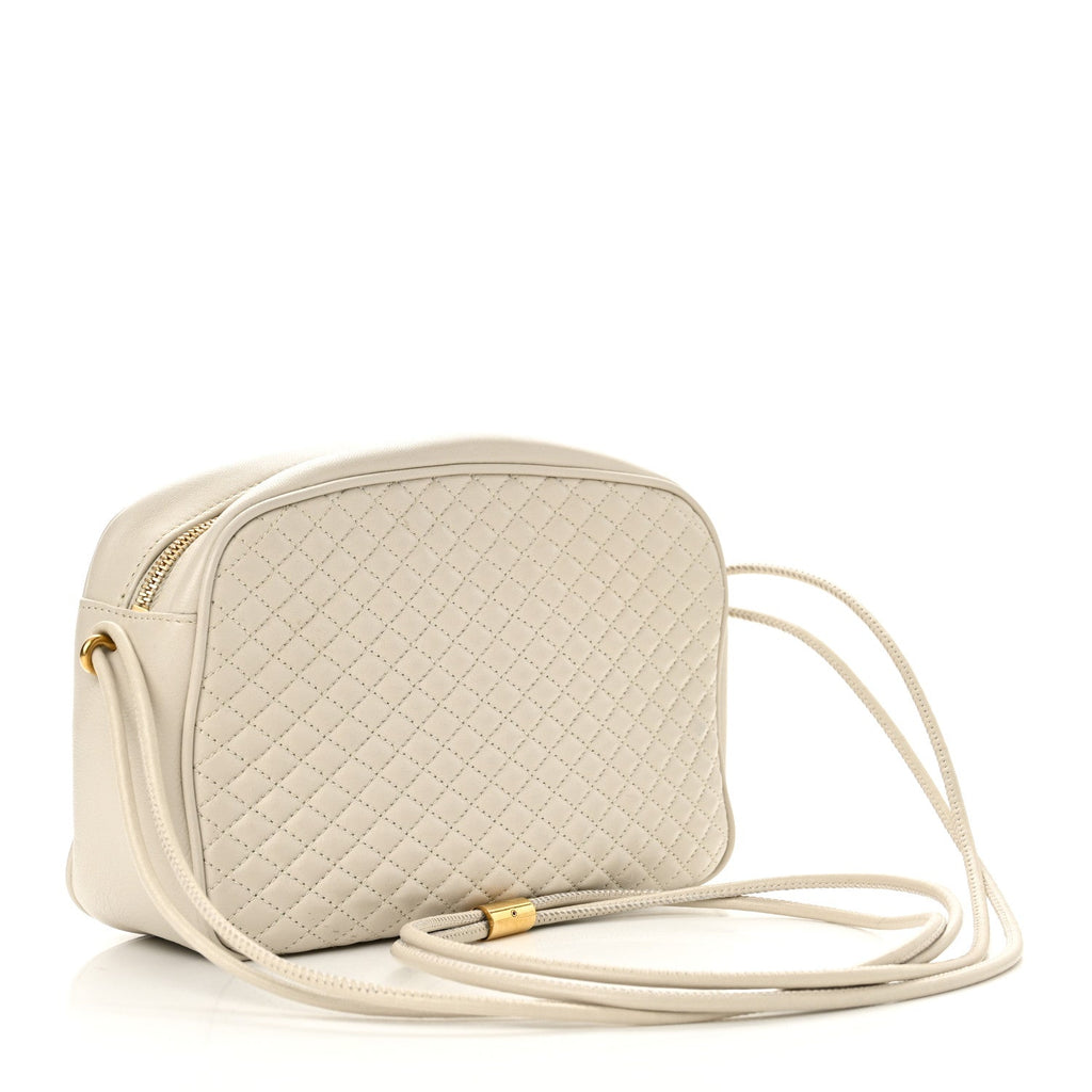 Lambskin Quilted Victoire Camera Bag Blanc Vintage