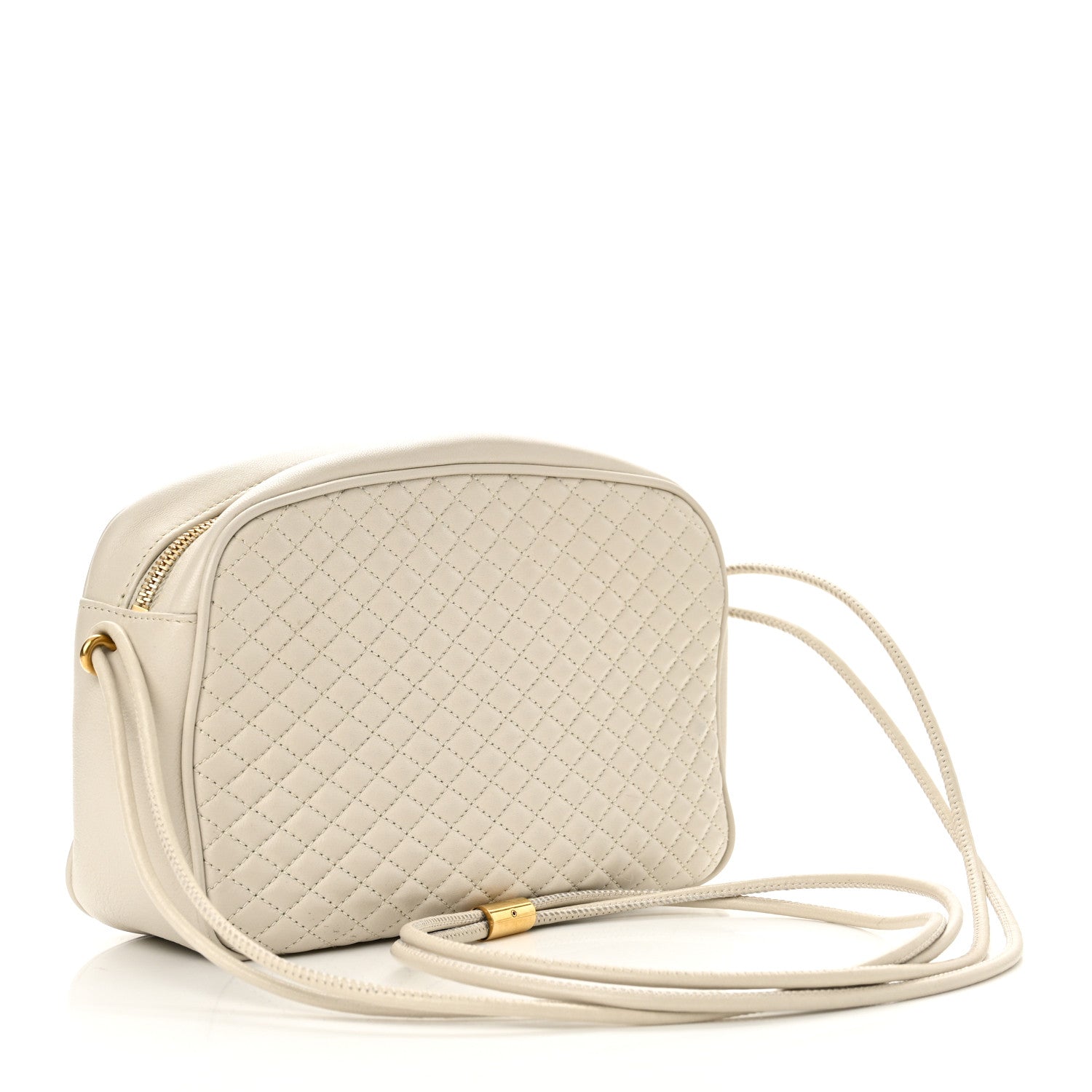 Lambskin Quilted Victoire Camera Bag Blanc Vintage