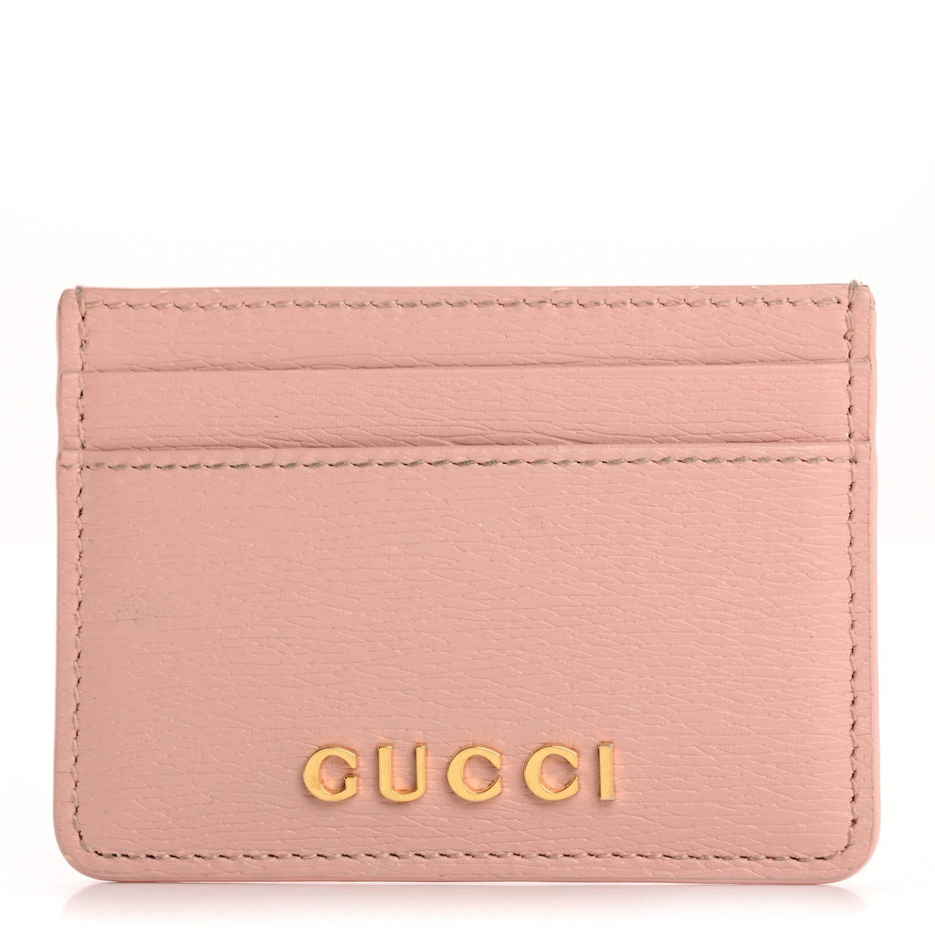 Calfskin Script  Holder Light Pink