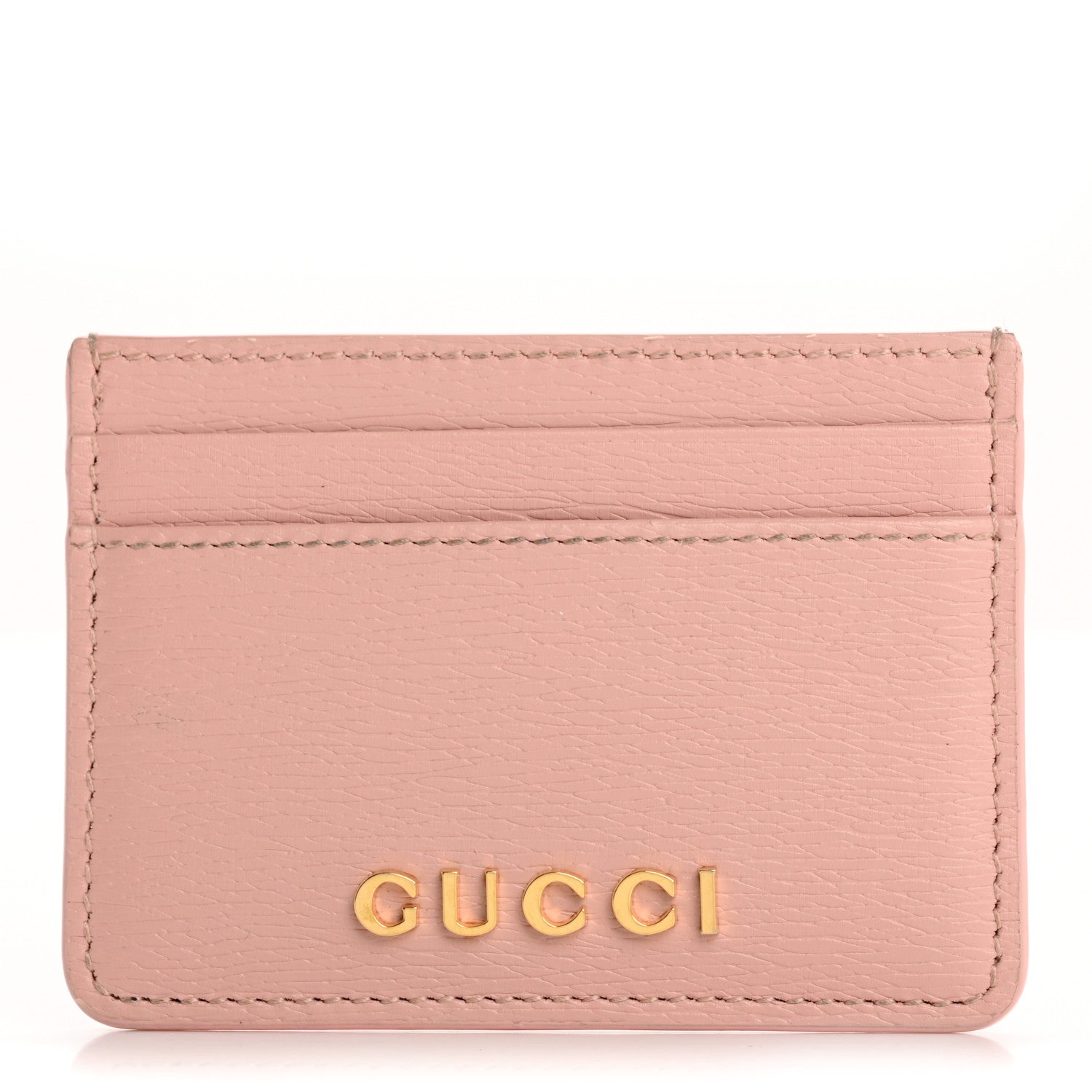 Calfskin Script  Holder Light Pink