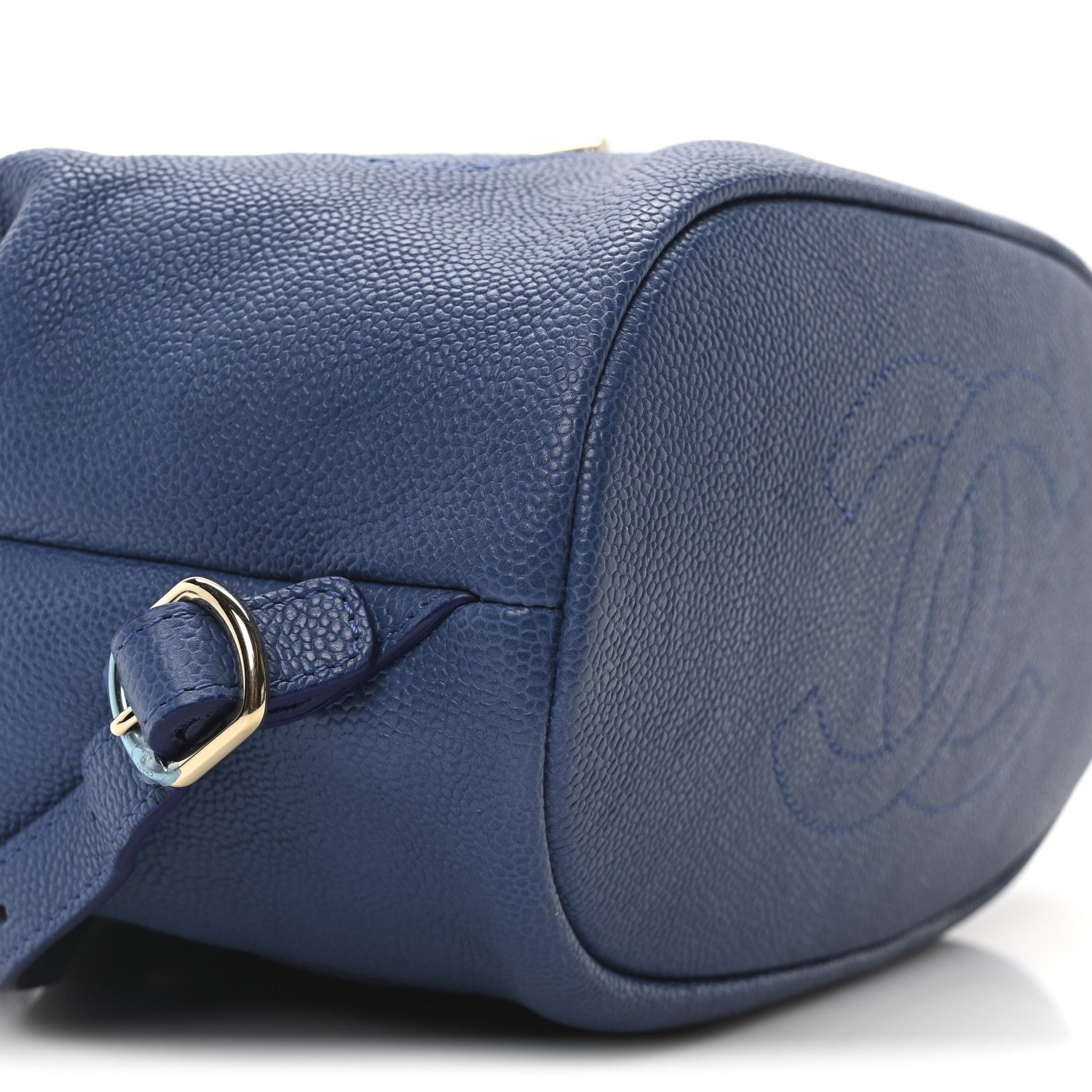 Caviar Quilted Backpack Blue