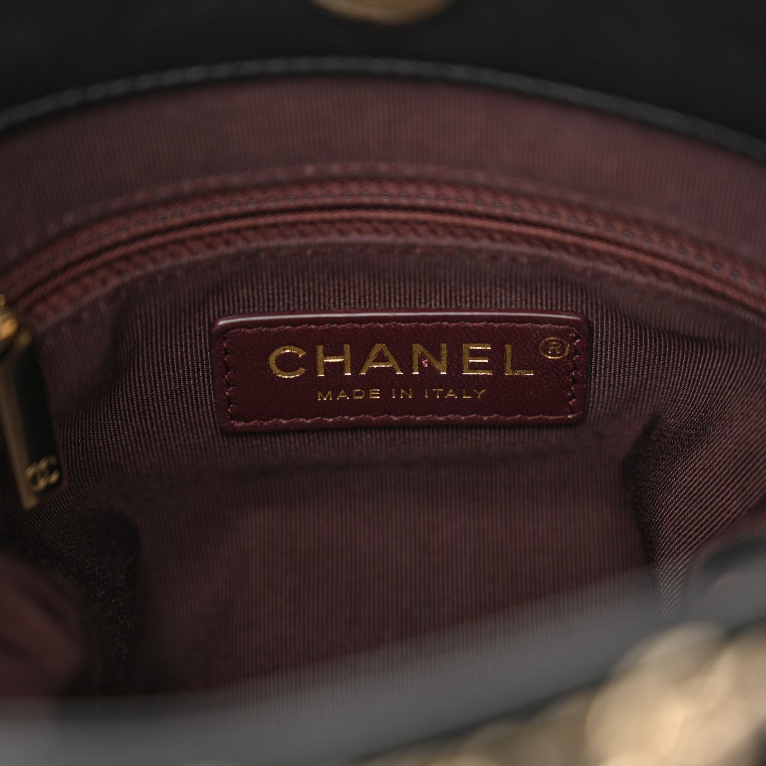 Lambskin Shopping Chain Tote Black