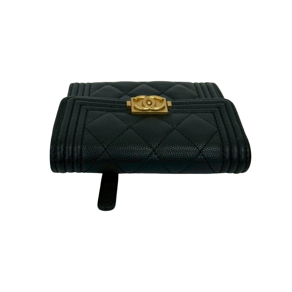 Chanel Boy Chanel Caviar Trifold Wallet