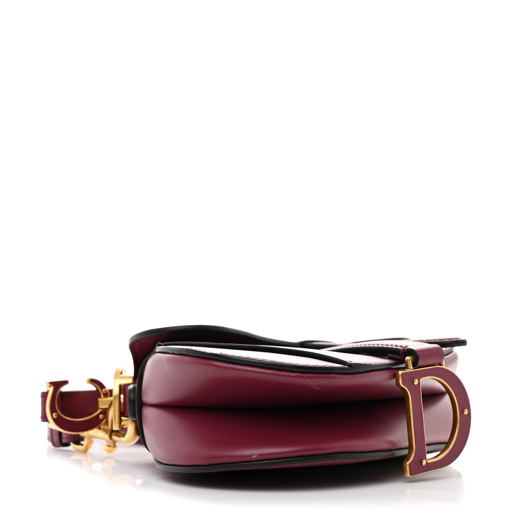 Supple Calfskin Mini Saddle Bag With Strap Purple